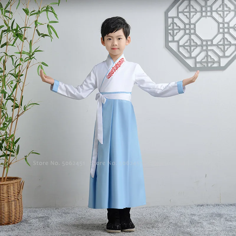 Детский костюм для мальчиков традиционное китайское платье принцессы с вышивкой