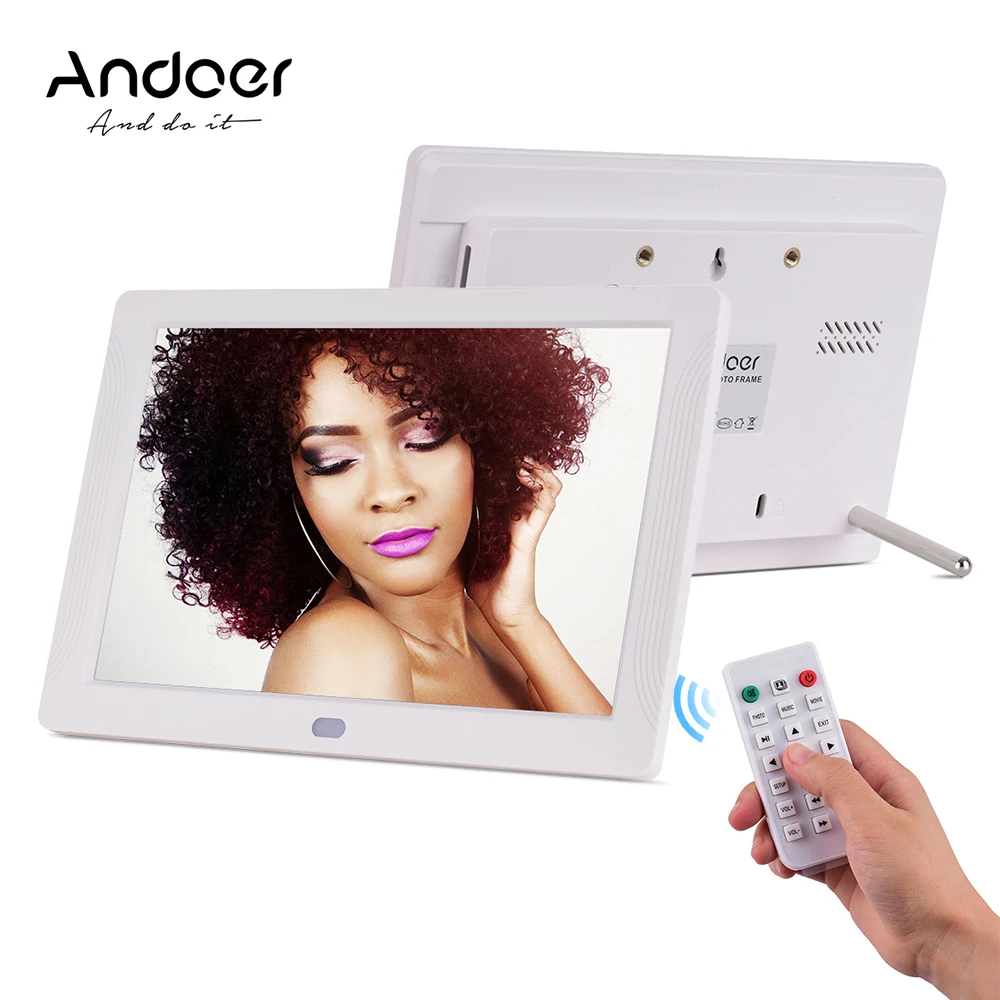 Andoer P701 7 дюймов светодиодный цифровой фоторамки электронный альбом 1280*800 HD 16:9