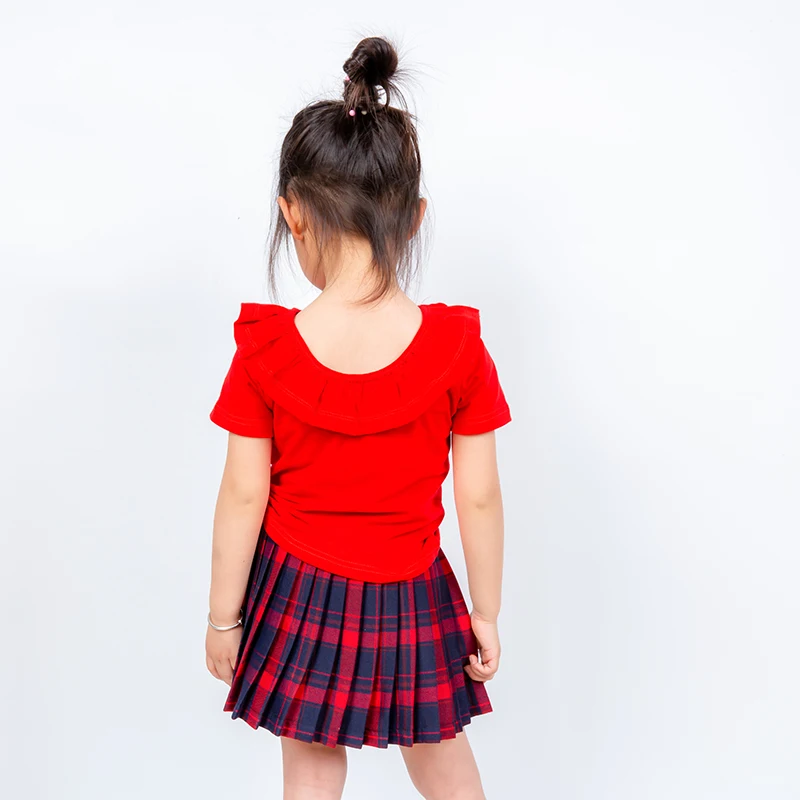Летние детские юбки новинка 2020 хлопковая клетчатая юбка для девочек в школу