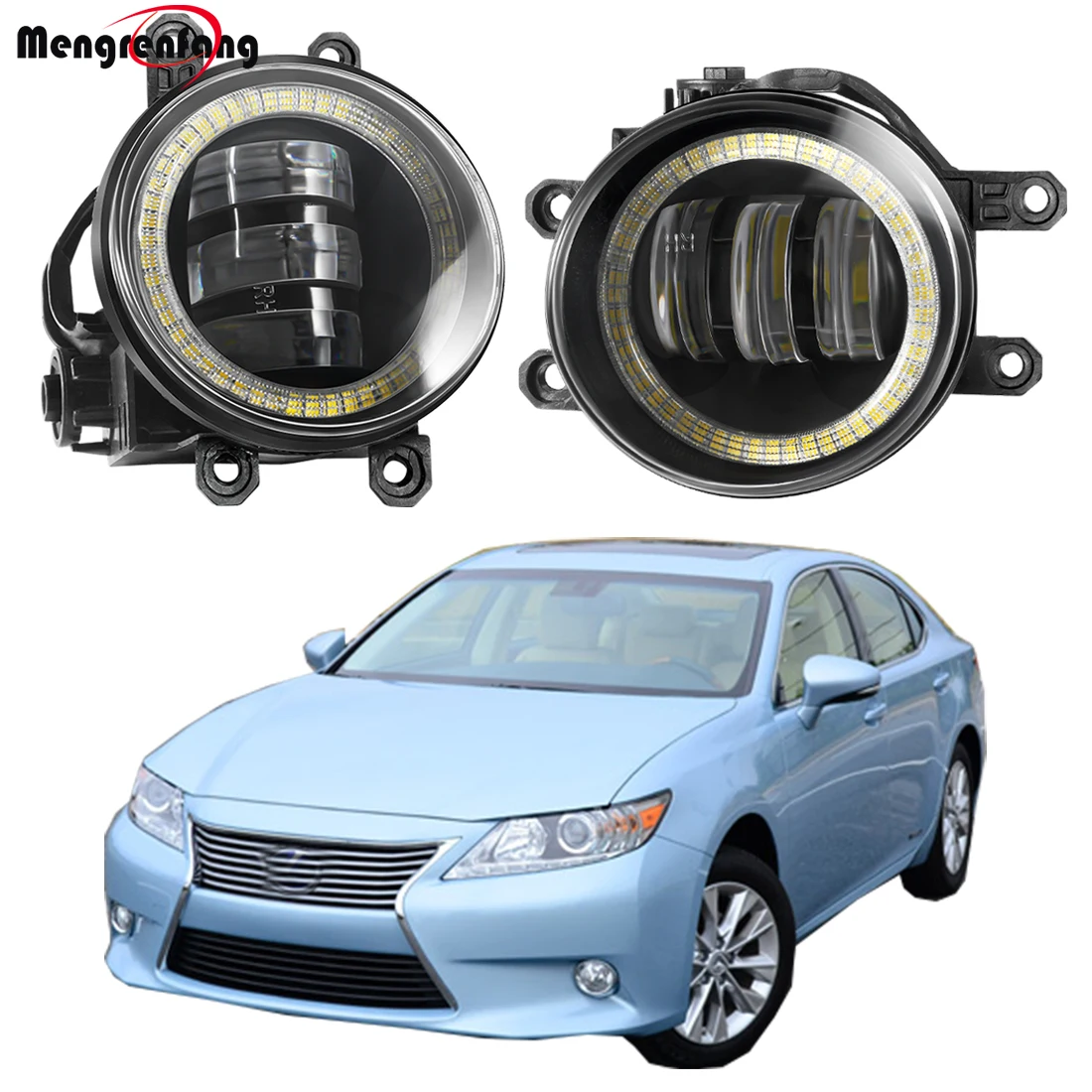 

2X30 Вт автомобильный передний бампер, противотуманные фары в сборе, Светодиодный Противотуманные фары Angel Eye, дневные ходовые огни ДХО 2013 лм д...