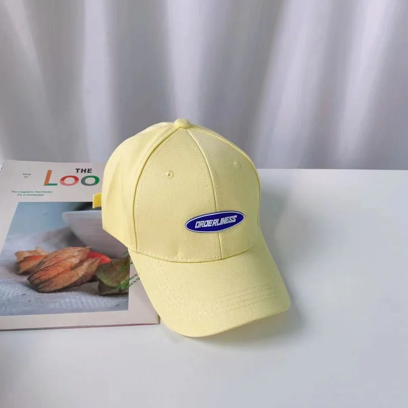 

2021 Trend Letter Lable Women's Baseball Cap Hip Hop Sun Protection Cotton Sun Hat Summer Bob Adjustable Colorful Baseball Cap