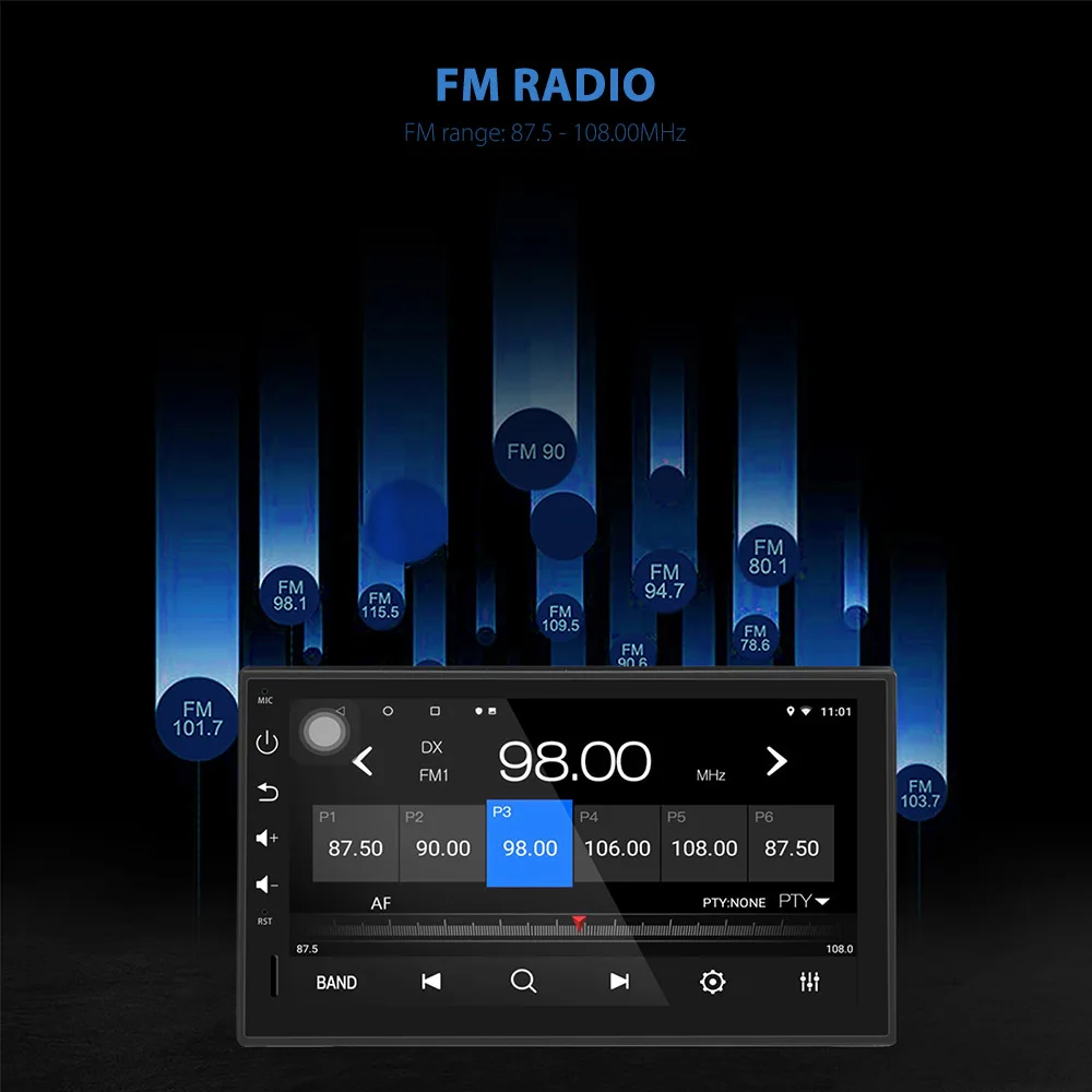 Android 8,1 Bluetooth Автомобильный MP5 плеер стерео аудио FM Авто Радио " автомобильный мультимедийный плеер gps навигация WiFi с входом для задней камеры