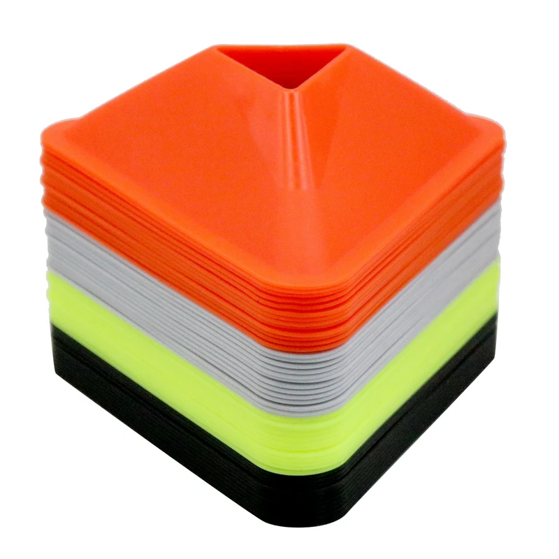 

Top!-40 PCS Soccer Disc Cones Soccer Training Marker Cone Obstacles Training Triple-cornered Logo Disc Football Training