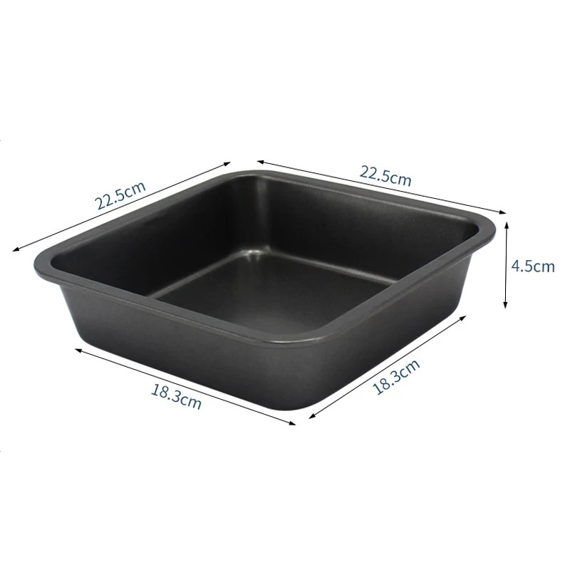 Антипригарная квадратная сковорода для выпечки из углеродистой стали 9 дюймов