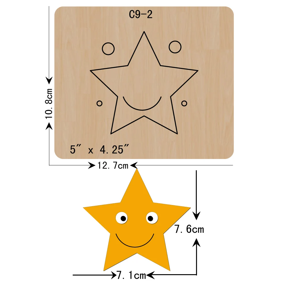 Новая звезда деревянные штампы скрапбукинга C-9-2 режущие совместимы с