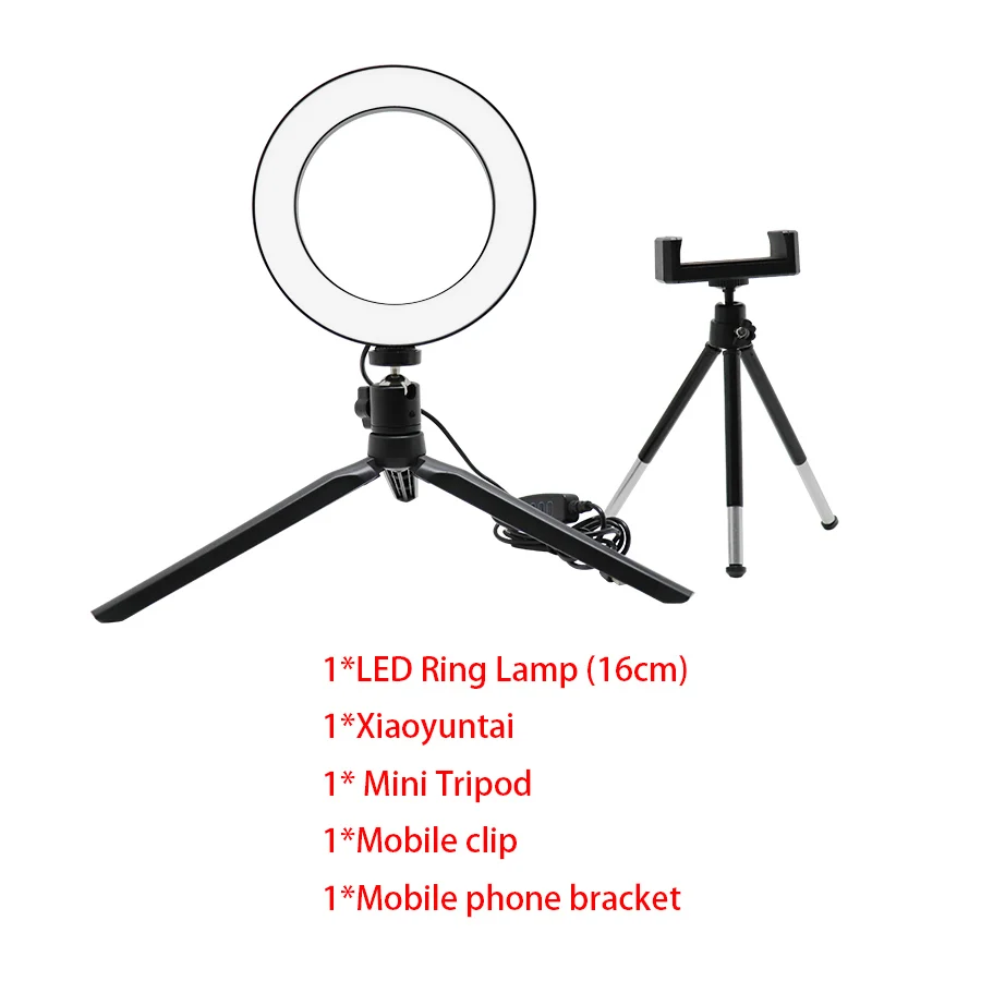 

6 "LED Ring Lights with 3 Modes, 10 Dimmable Brightness Levels, Photography Lighting for YouTube Videos/Photos/Streaming/Makeup