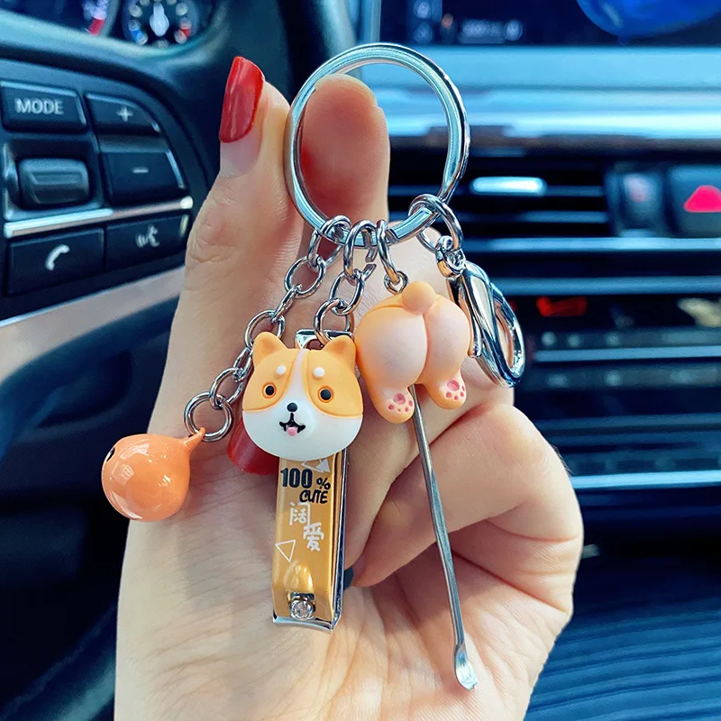 

Cartoon Animal Nail Clippers Carry Folding Nail Clippers Key Ring Female Lovely Creative Multi-Function Key Pendant