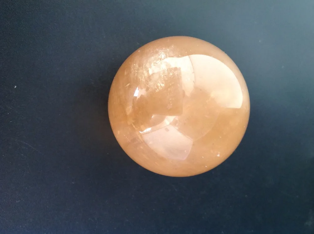 40 мм натуральный оранжевый кальцит СФЕРА ХРУСТАЛЬНЫЙ кварцевый шар чакра