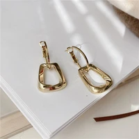 2021 new fashion korean metal temperament drop earrings contracted elegant fine geometric women dangle earrings jewelry