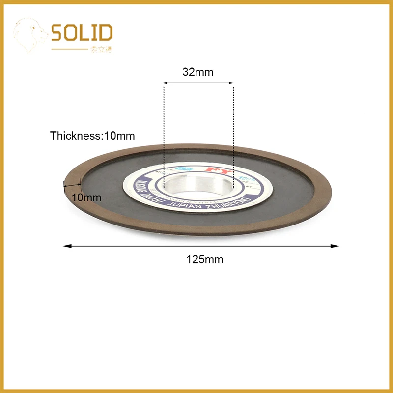 

5 inch Diamond Grinding Wheels Bakelite Resin Grinding Disc 150, 200 Grits Hypotenuse for Carbide Milling Cutter Power Tool