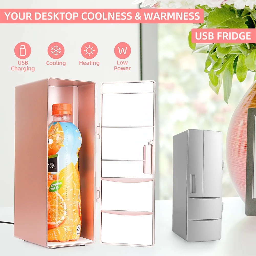 mini usb fridge freezer cosmetic refrigerator multifunction fridge cans drink beer cooler travel refrigerator icebox car office free global shipping
