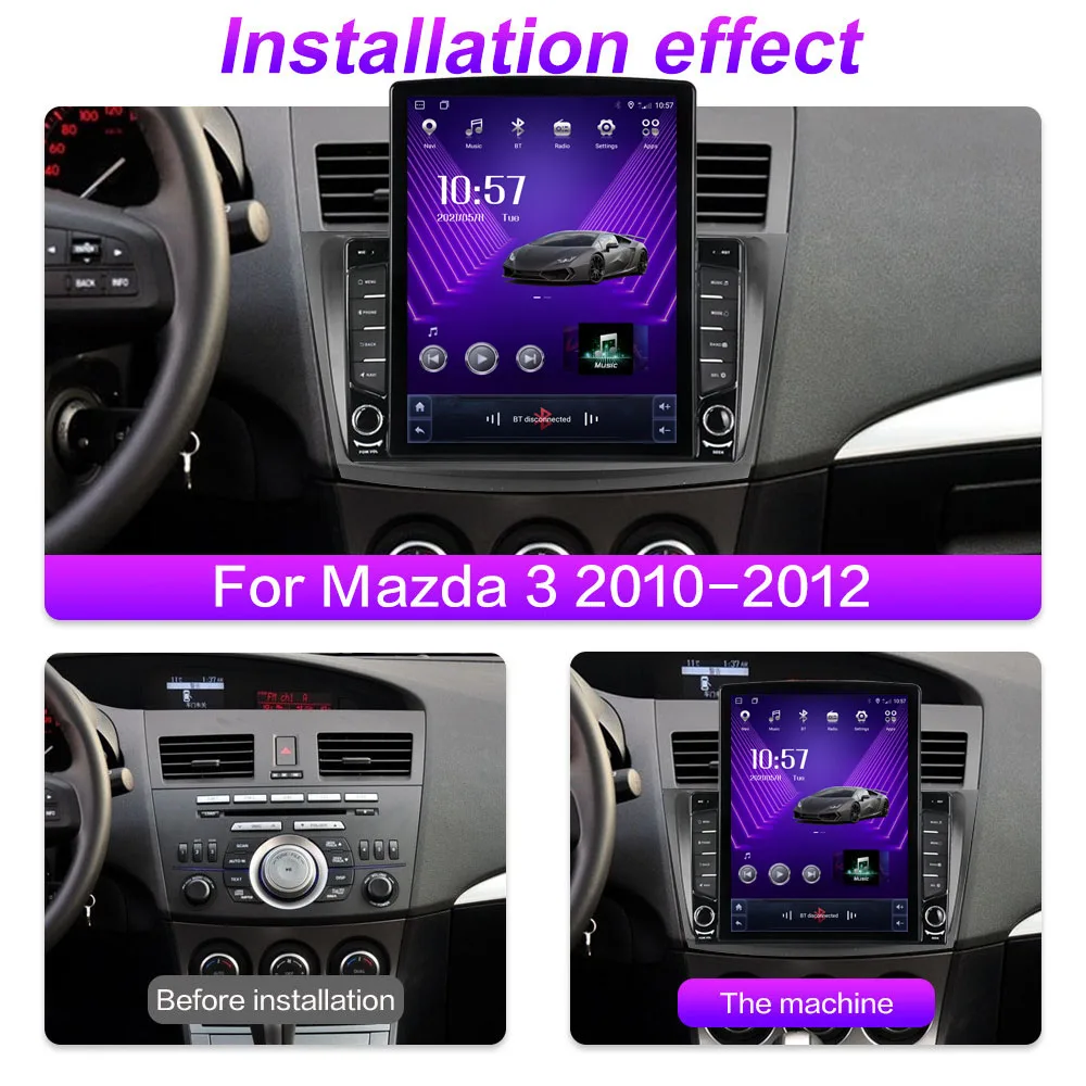Runningnav для MAZDA 3 MAZDA3 2010 2011 2012 2013 Tesla Тип Android автомобильное радио мультимедийный