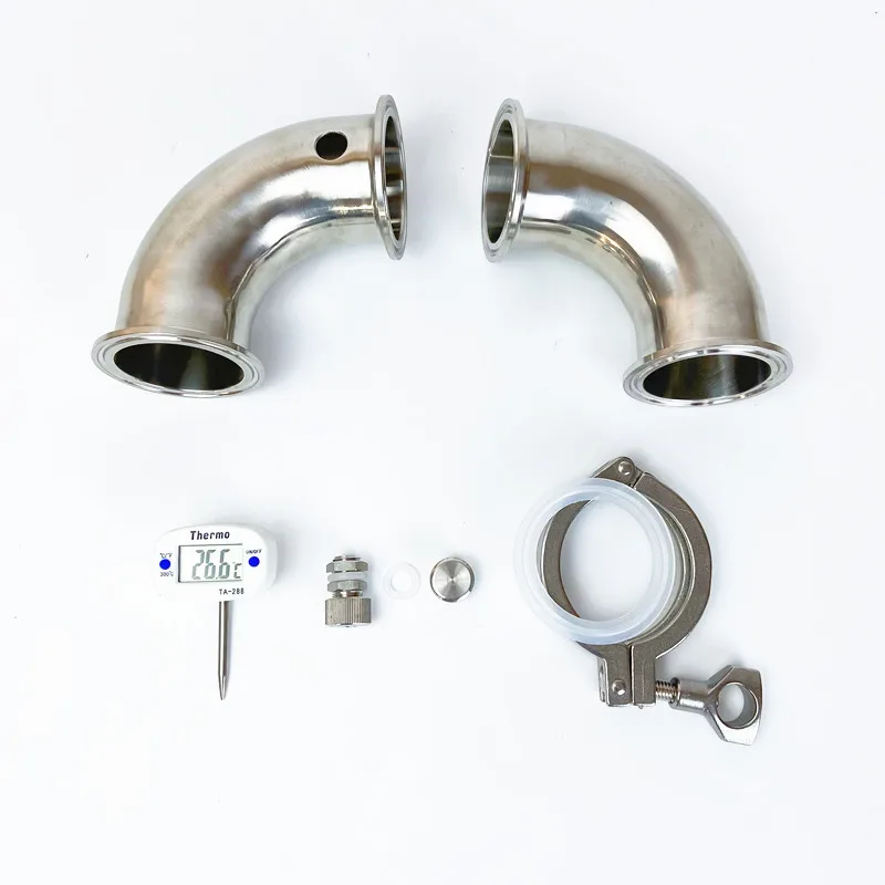 2 дюйма (51 мм), санитарный фитинг с тройным зажимом на 90 градусов ...