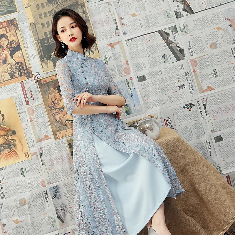 Китайская традиционная одежда cheongsam qiapo Vietnam Ao Dai платья для женщин