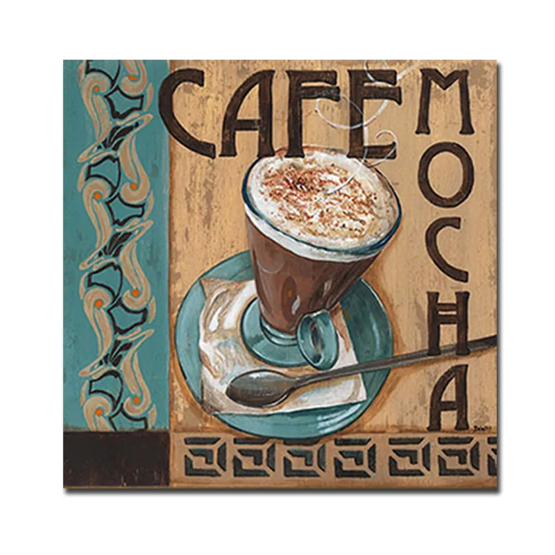 Винтажные кофейные самолеты Картина на холсте Современные Классические Постеры