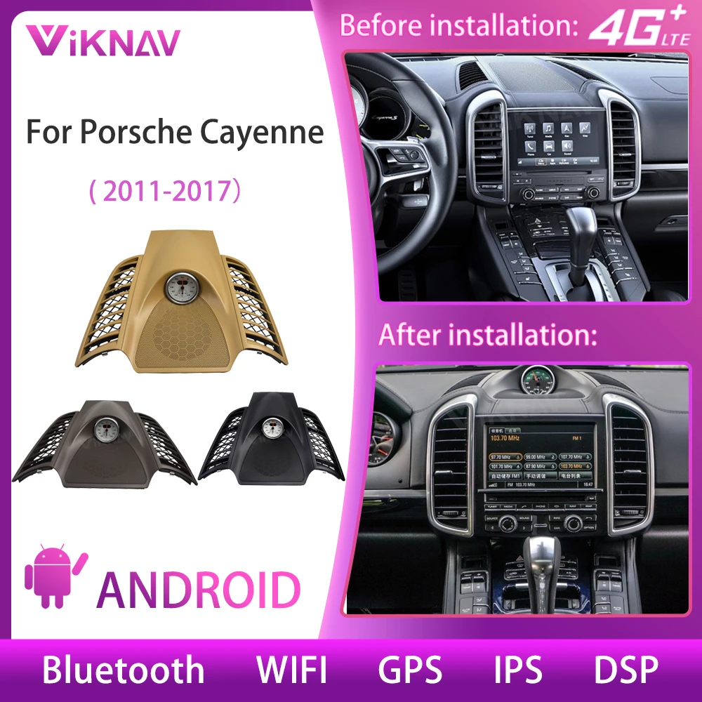 

Автомобильный секундомер для Porsche Cayenne 2011-2017, интерьер приборной панели, центр, часы, компас, время, электронные часы, доступные