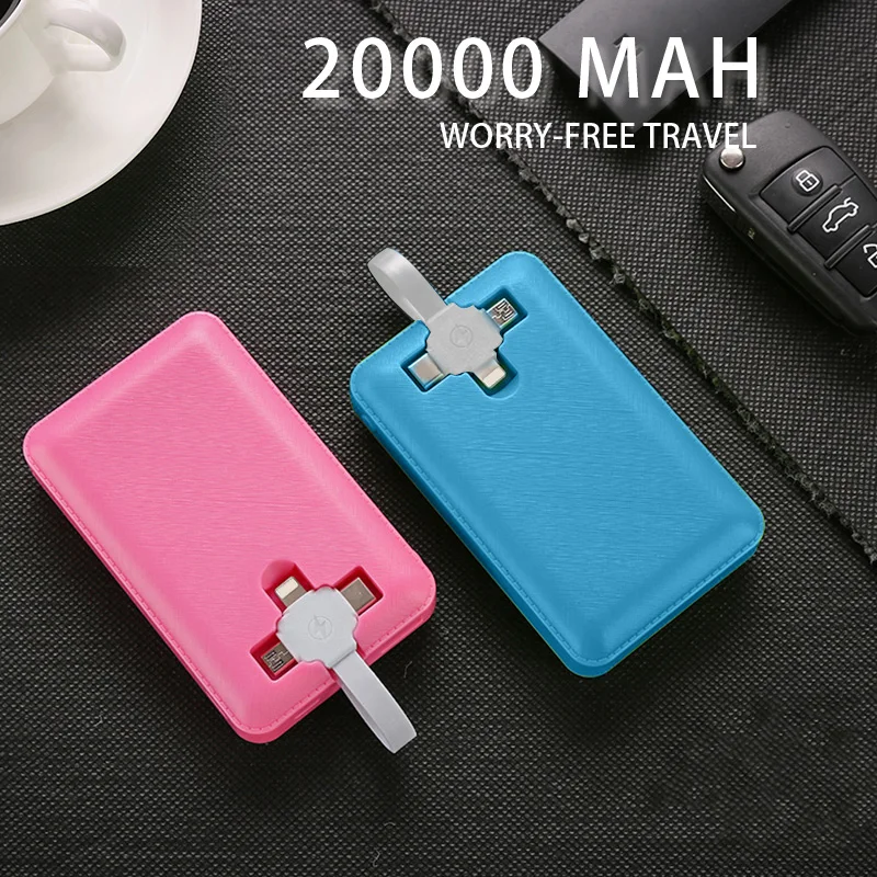 Портативное зарядное устройство USB Type C 20000 мАч портативное внешний аккумулятор