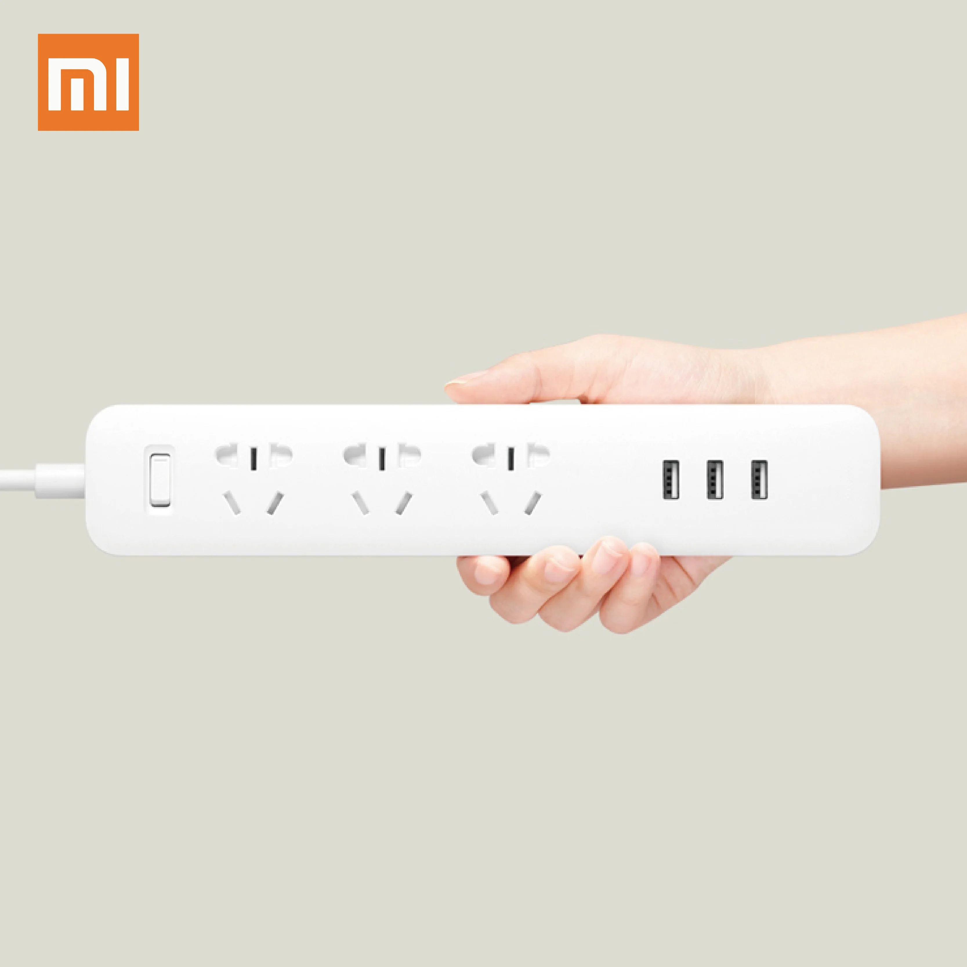 Оригинальная лента питания Xiaomi 3 USB + гнезда электронный адаптер для быстрой