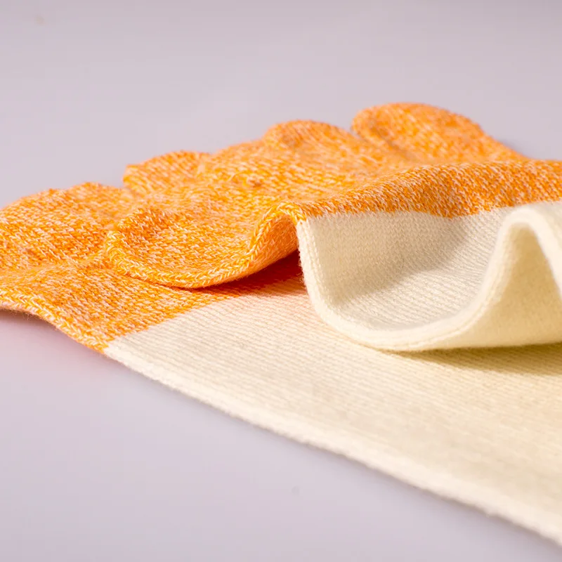 Хлопковые дышащие впитывающие пот простые носки с пятью пальцами женские милые