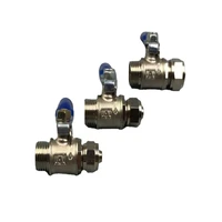 12 pneumatic quick twist ball valve brass nickel plated gas pipe thickened air pump water dispenser accessories