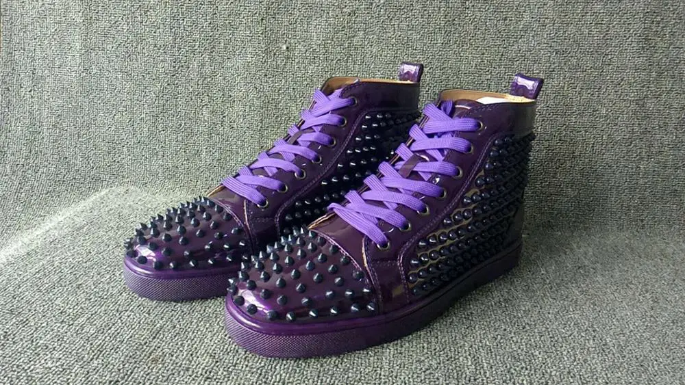 Туфли мужские из лакированной кожи разноцветные повседневные с высоким верхом