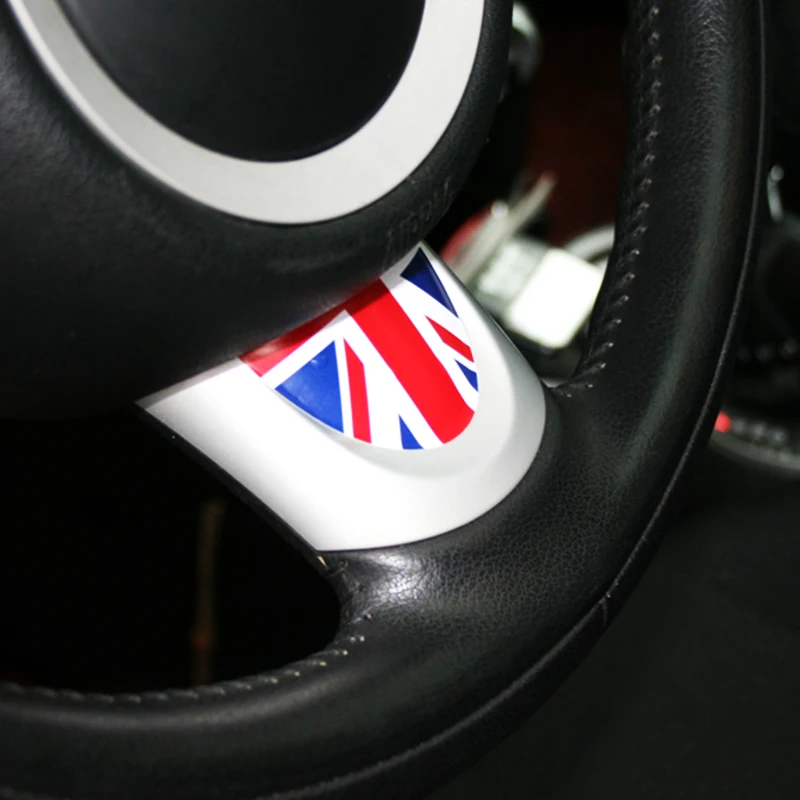 1 шт. Юнион Джек Автомобильный руль клейкая-Виниловая Наклейка для MINI Coopers JCW R55 R56