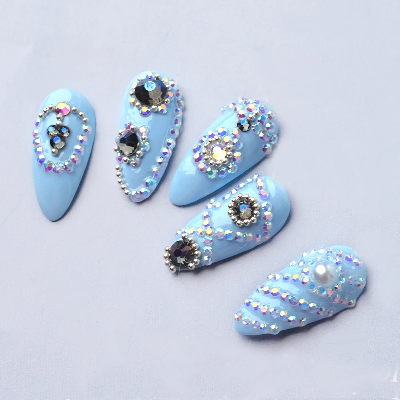 4 шт. разноцветные стразы для дизайна ногтей | Красота и здоровье