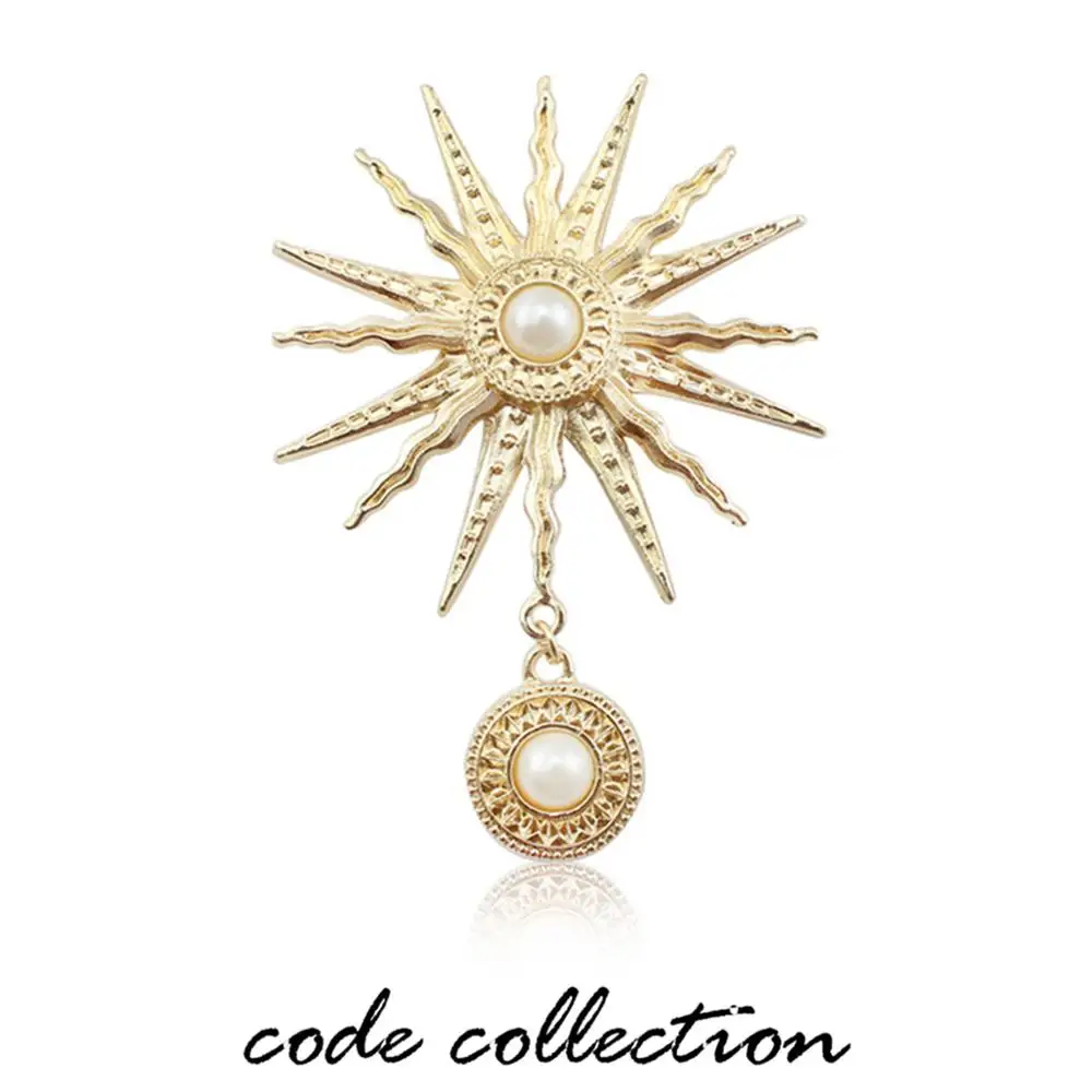 Новые булавки большого размера в стиле барокко от солнца для женщин и мужчин из