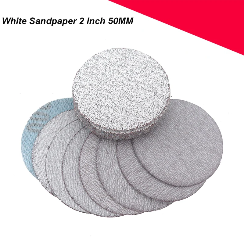 

50/100Pcs Dry Sandpaper Semi-Brittle Corundum 60-10000 Grit Sander Disc 2inch 50mm Sanding Pad For Wood Automobile Make Cars