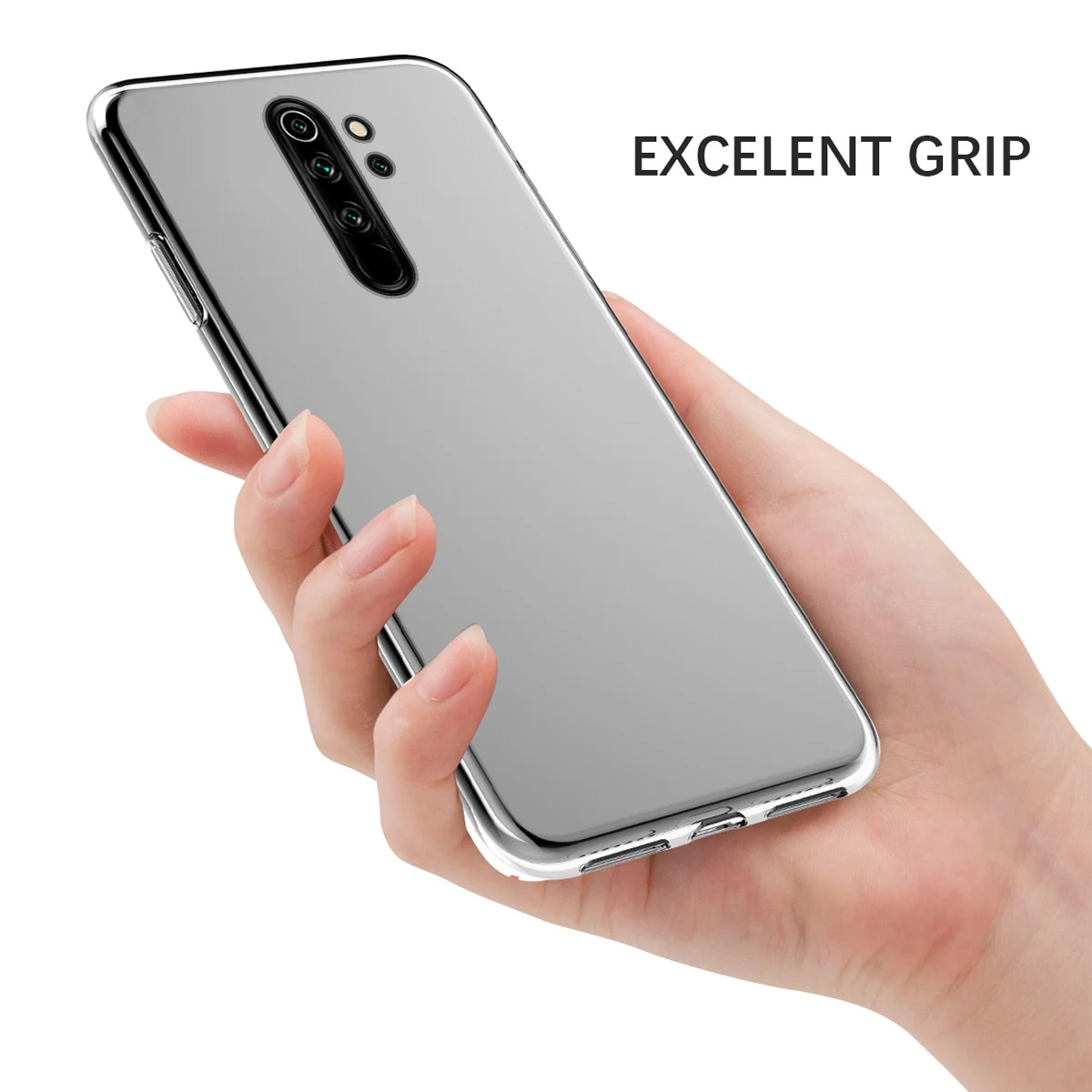 Чехол для Xiaomi Redmi Note 8 pro тонкий мягкий прозрачный бампер из ТПУ противоударный