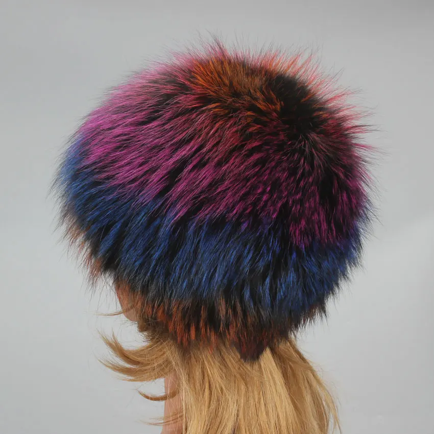 

Knitted Hat Women Fox Fur Hats Winter Brand Beanie Lady Winter Cap Warm Noble Real Fur Hats for Women Snow Hats Beanies Cap
