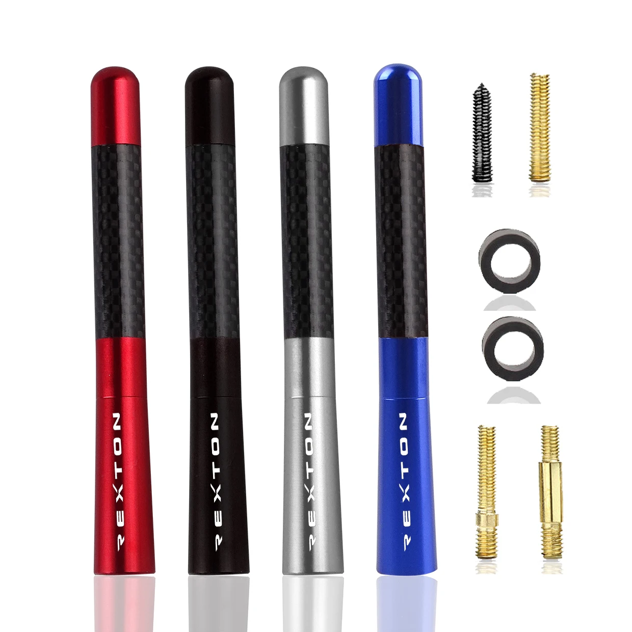 Новая 4 7 дюйма черная короткая автомобильная антенна из углеродного волокна для