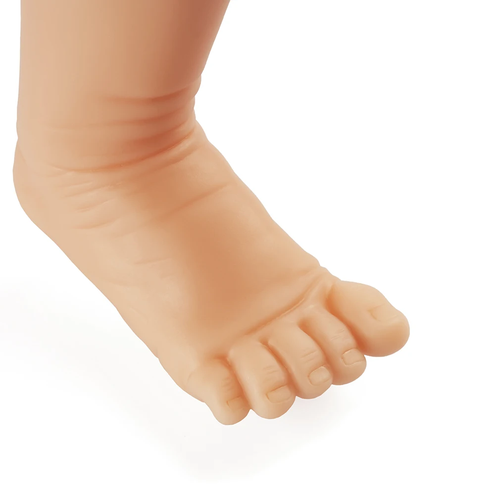 

RBG 17 Inch 43cm Reborn Doll Kit Twin A Silicone Vinyl Unpainted Unfinished Doll Parts DIY Blank Reborn Baby Kit