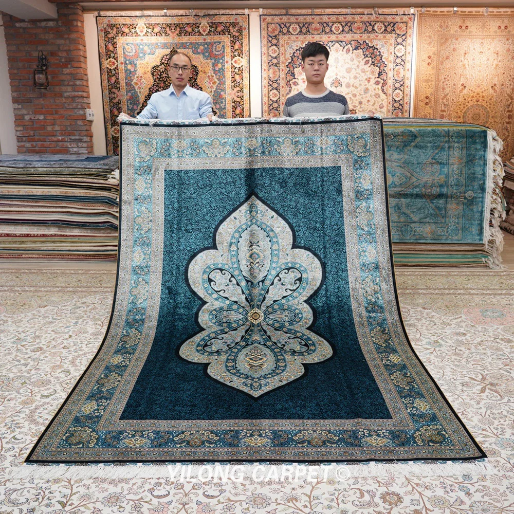 YILONG 6 'x 9' изысканные шелковые коврики ручной работы магазин ковров