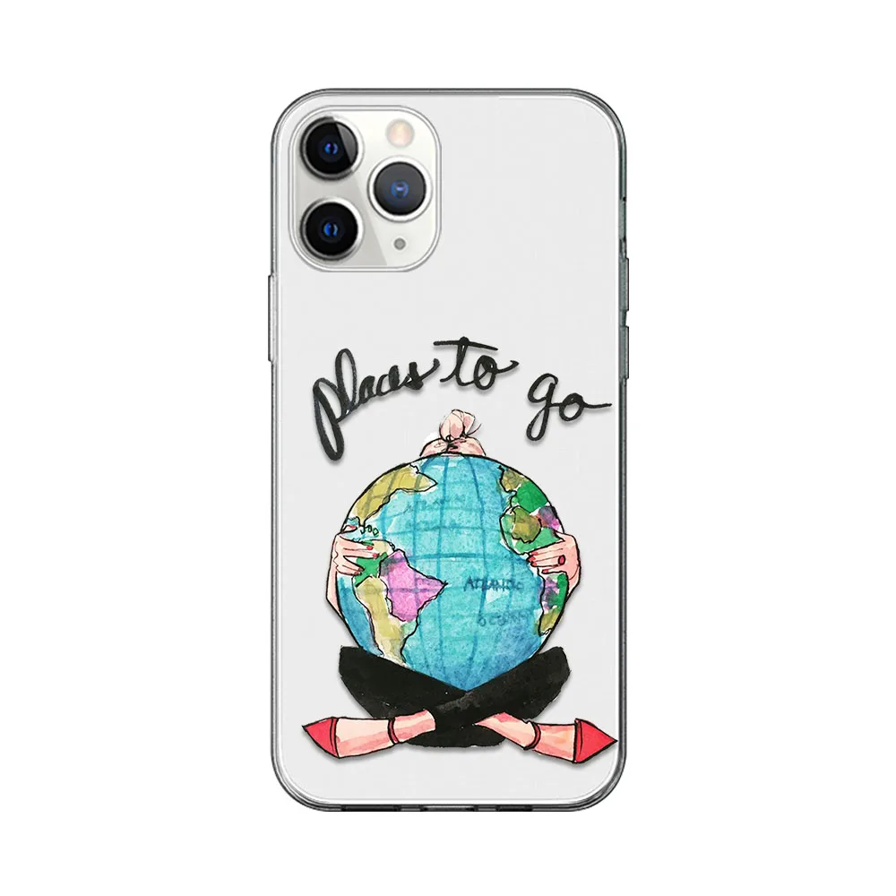 

Girl Fashion Case For iPhone 12 11 Pro Max Back for iPhone 12 X XR XS MAX 7 8 6 6S Plus 5S SE 2020 Soft Silicon TPU Phone Fundas