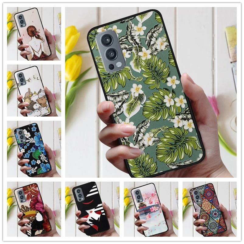 3d emboss flower case for oneplus nord 2 5g cover cute relief case for one plus nord ce 2 5g phone case nord2 5g coque fashion free global shipping