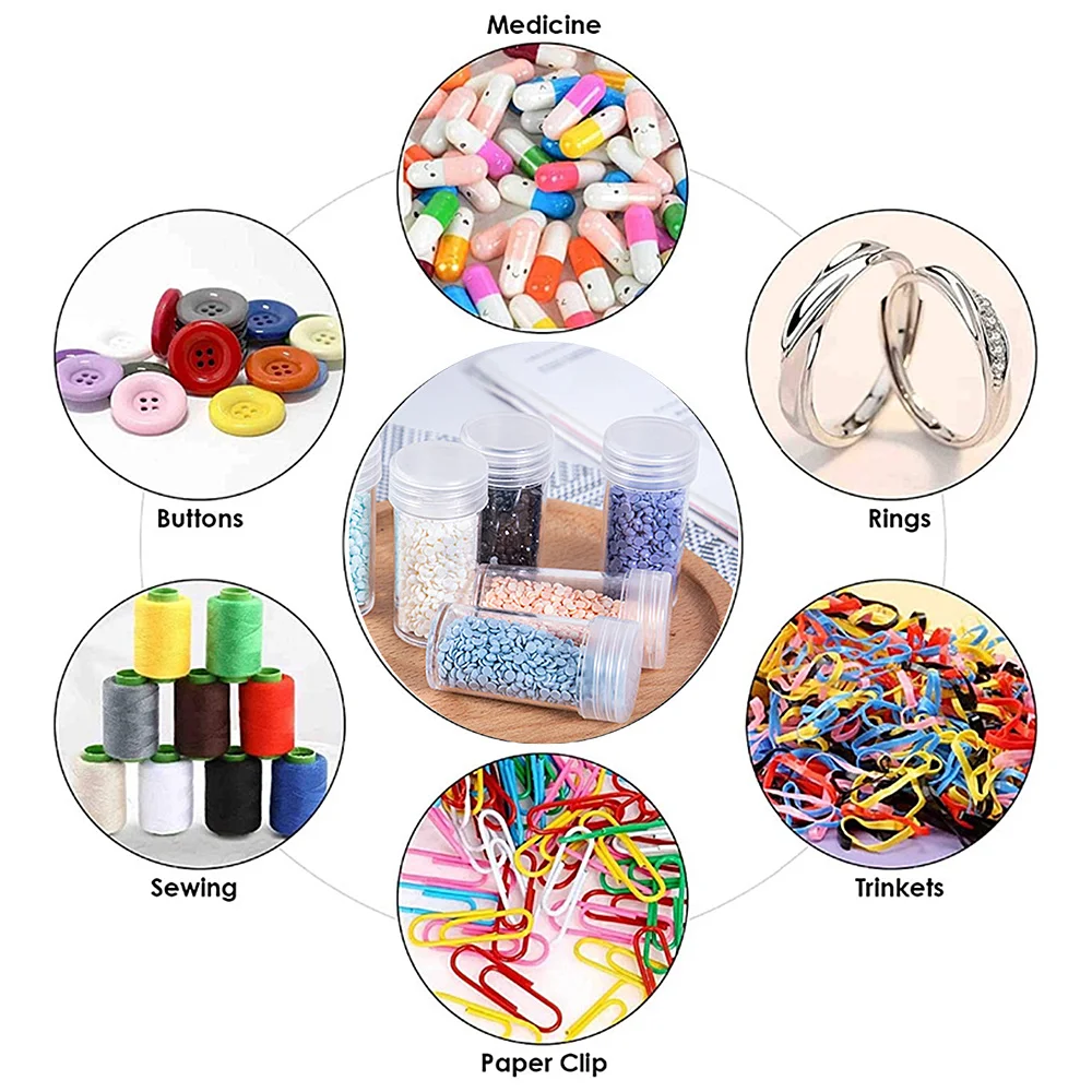 Коробка для хранения аксессуаров для вышивки бисером и крестиком с алмазной живописью, включающая 60 бутылок.