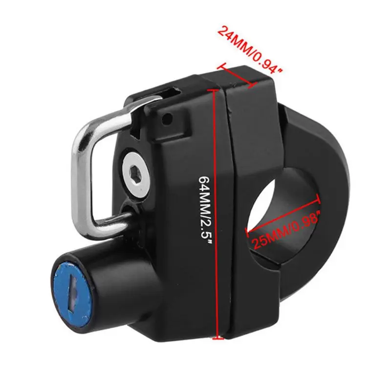 

Multipurpose Mini Portable Anti-theft Helmet Lock with Key Bike Bicycle Cycling C63D