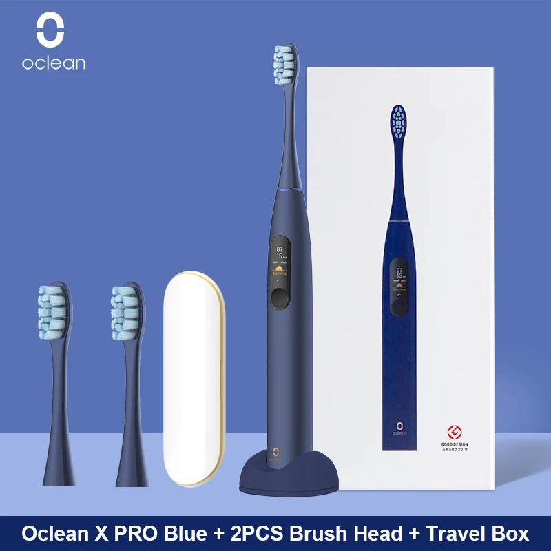 Новинка электрическая зубная щетка Oclean X Pro Blue Sonic для взрослых IPX7 ультра звуковая