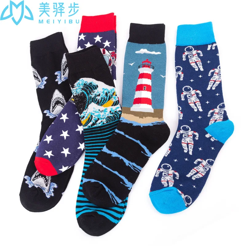 100 Pairs Adults Tsocks Cotton Fashion Stockings Autumn and Winter Stockings Funny