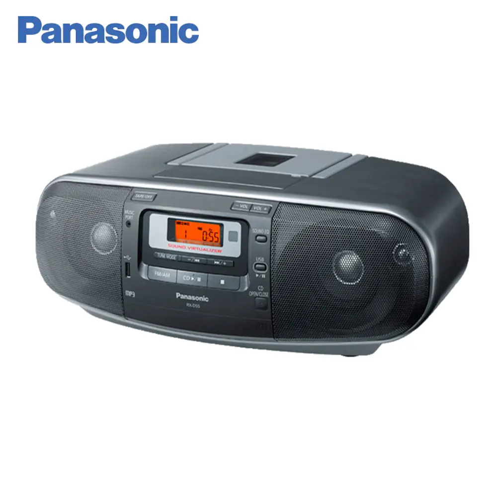 Panasonic Моноблочная магнитола с пультом ДУ RX D55EE K WMA/CD/ R/ RW music port USB Extra Bass
