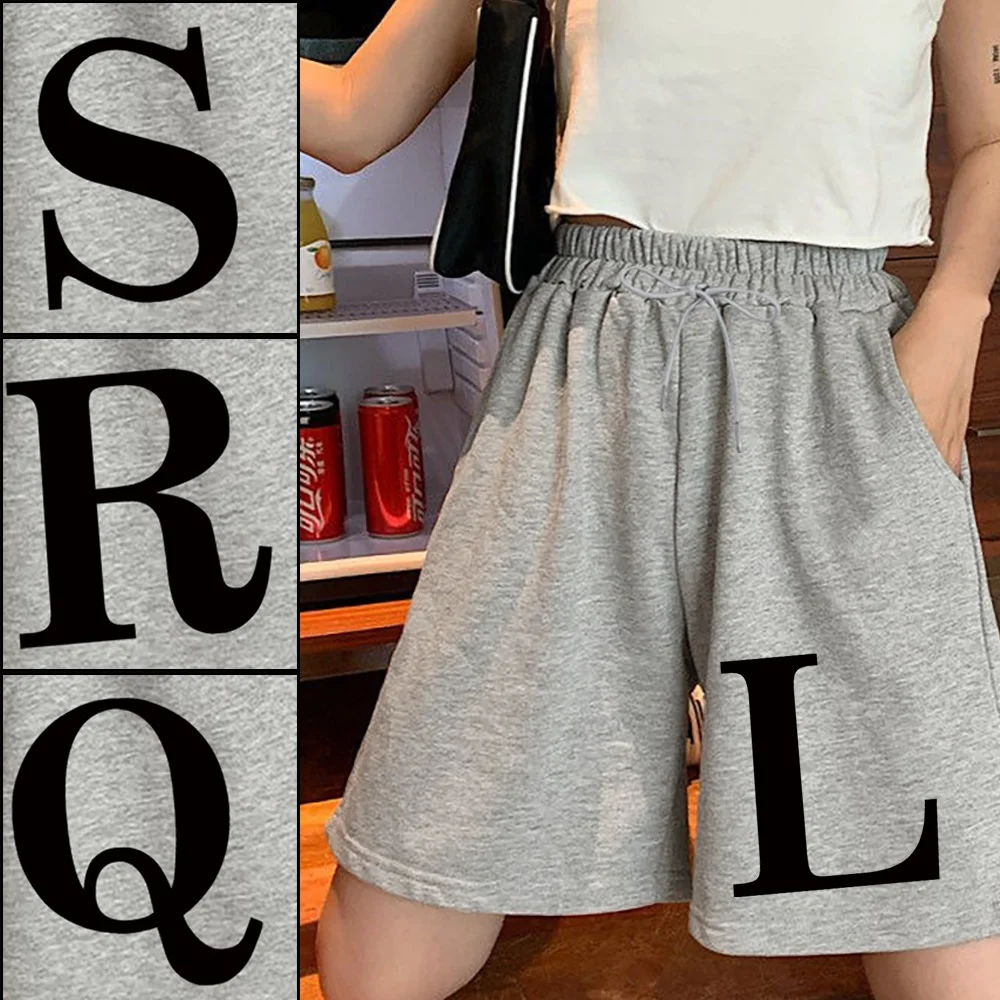 

Шорты женские свободные средней длины, уличная одежда, модные повседневные Прямые удобные трендовые штаны в стиле хип-хоп, с принтом черных ...