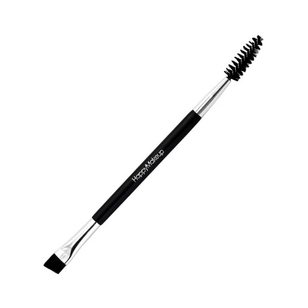 

Portable Size Women Facial Makeup Cosmetic Eyebrow Brush Tool HappyMakeup Double Head Wooden Handle Eyebrow Brush Comb