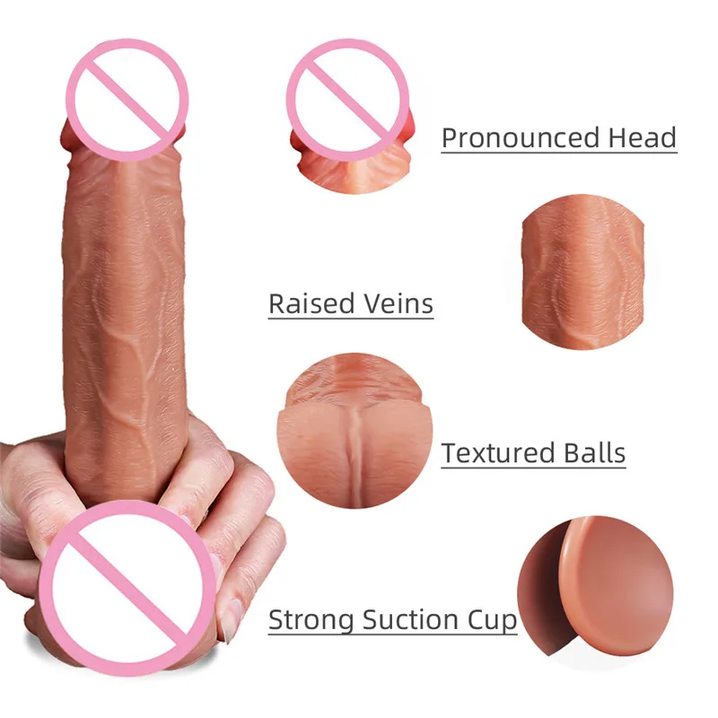 Большой реалистичный фаллоимитатор 7/8 дюйма силиконовый пенис с присоской для