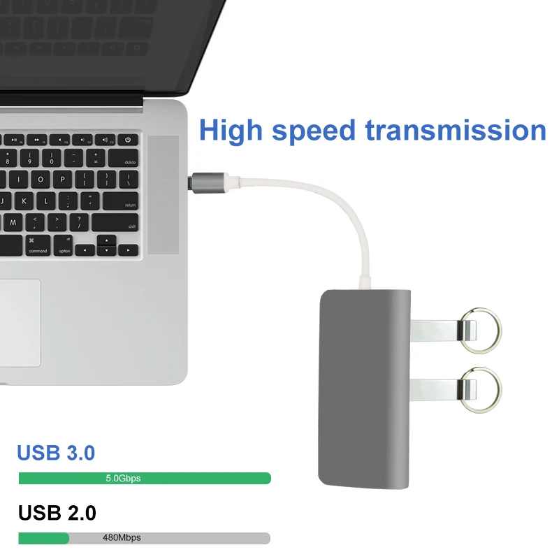 USB C концентратор до 3 0 HDMI портом Thunderbolt адаптер для MacBook Samsung Galaxy S9 Huawei P20 Mate 20 Pro