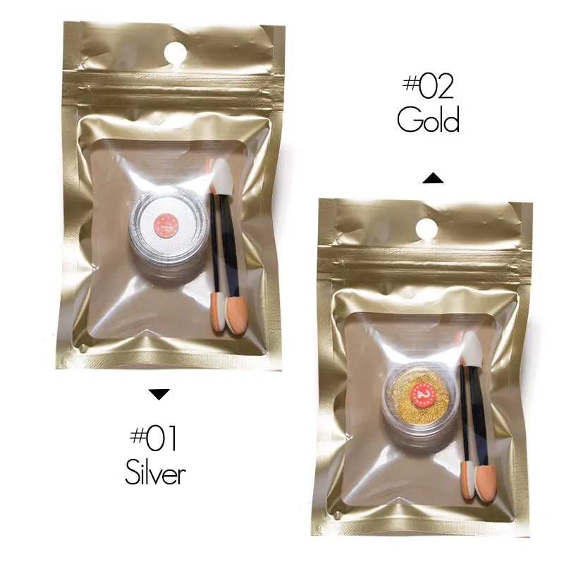 Modelones голографическая пудра для ногтей Серебряная зеркальная блестящая высокого