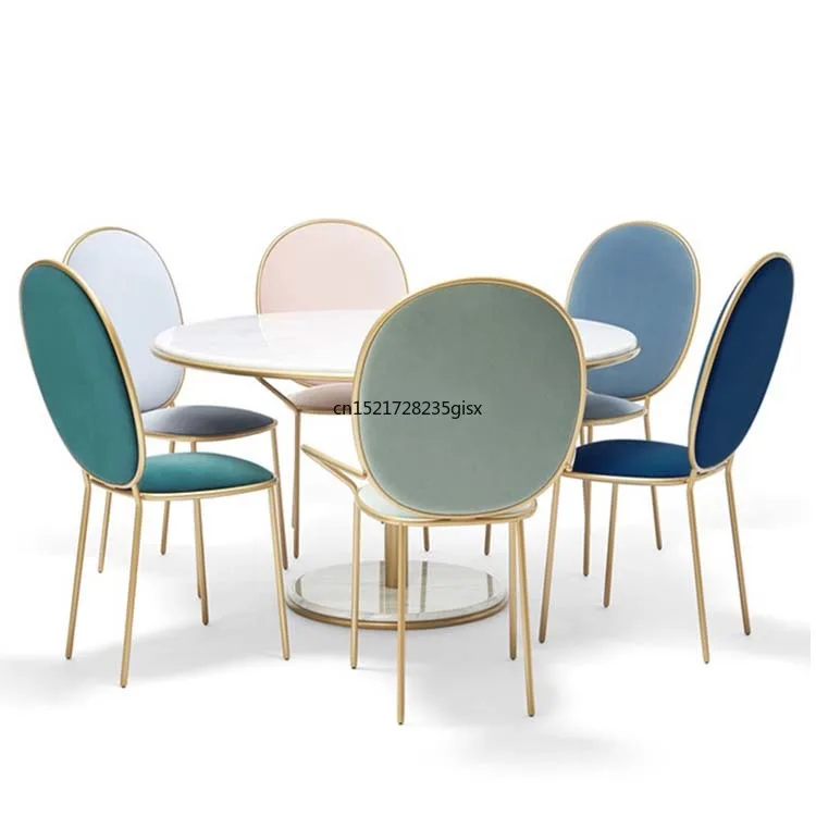 Железный Художественный Обеденный стул золотой косметический для девочек в