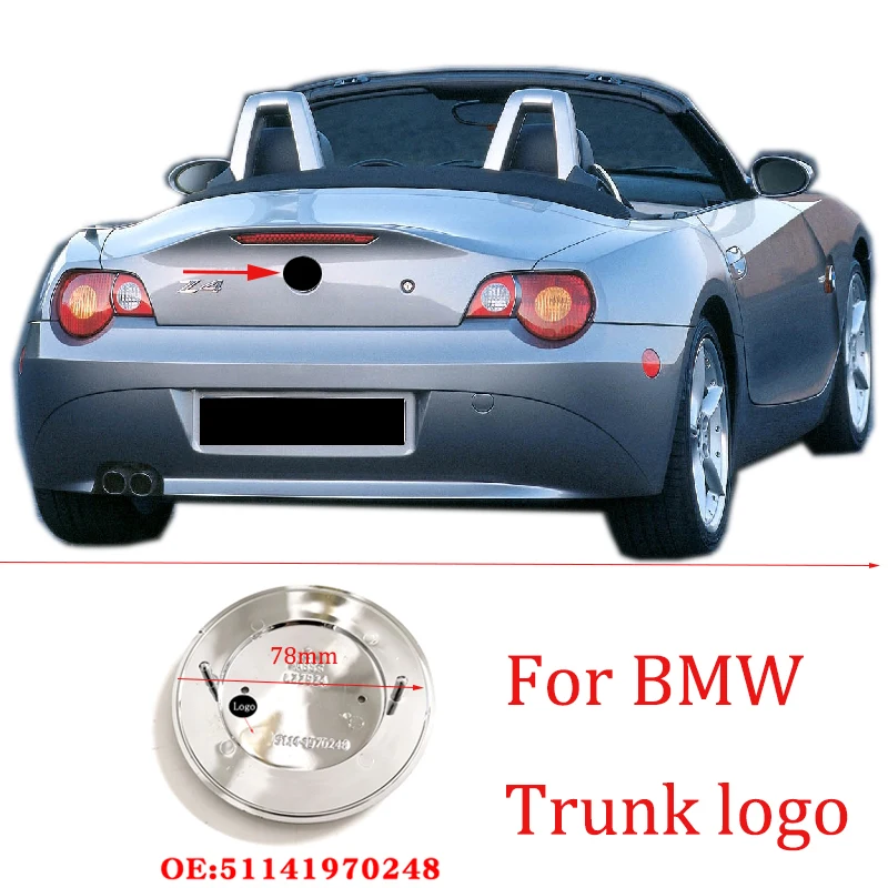Декоративная крышка с логотипом автомобиля для BMW багажника этикетка 78 мм задняя