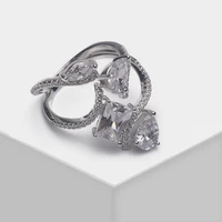 amorita boutique 925 stylish exquisite geometric design exaggerated ring