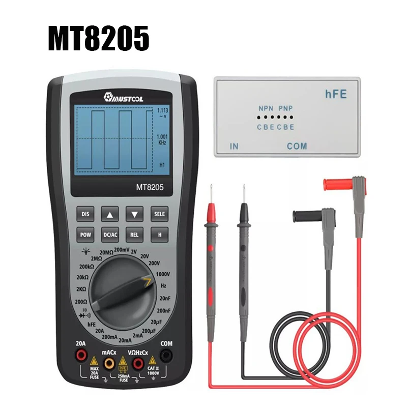 Цифровой Интеллектуальный Ручной осциллограф MUSTOOL MT8206 MDS8207 MT8205 MT99 MT109 2 в 1